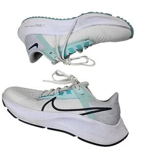 Nike Air Zoom Pegasus 38 CW7358-102 Womens Sz 6 White Green Running Shoes Used
